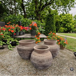 Jardinières Modernes Grandes pour <span class=keywords><strong>Extérieur</strong></span> et Intérieur, Durables, Légères, en Fibro-Ciment Écologique, Sculptées à la Main, Grande Capacité, Lot - Product Image 4