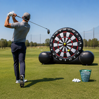 Jeu de fléchettes gonflable en PVC commercial pour extérieur certifié CE, souffleur de marque Biggors, configuration facile, adultes, enfants, 3m, 6 personnes