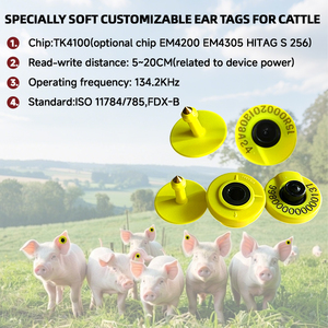 Etichetta RFID per Animali Personalizzata 134.2khz con Chip EM4305, Etichette Intelligenti per Allevamenti - Product Image 2