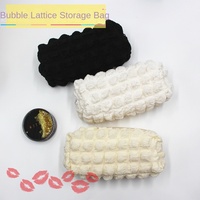 Étui de rangement cosmétique tendance en polyester écologique doux avec fermeture éclair
