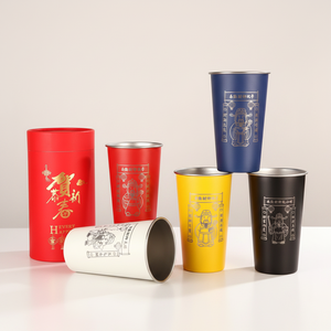 Tasses à bière en acier inoxydable gravées sur mesure 700 ml, empilables, pour usage commercial, vente en gros, avec conception de logo, idéales pour - Product Image 4