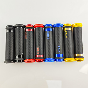 Puños de manillar para motocicleta Qiangye, negros con tapas de extremo en rojo, azul y dorado, para motocicletas todoterreno y vehículos eléctricos. - Product Image 4