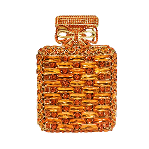 Sac de soirée élégant en forme de flacon de parfum pour femme, orné de strass étincelants, pochette de mariée pour mariage - Product Image 3