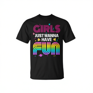 Camiseta retro de los años 80 con estampado de Girls Just Wanna Have Fun, unisex, talla para adultos S M L XL XXL - Product Image 2