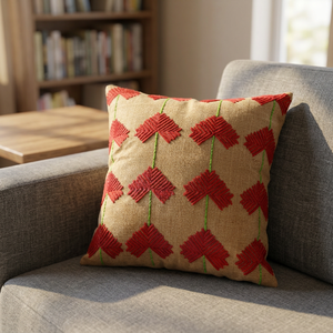 EMBROIDERED <b>CUSHIONS</b> <b>COVERS</b>- BAHAMA PALM IV - Product Image 3