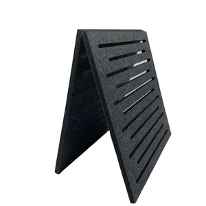 12pcs 9英寸现代设计聚酯隔音板客厅和工作室自粘隔音墙板 - Product Image 4