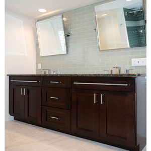 Top di lusso mobili <span class=keywords><strong>in</strong></span> <span class=keywords><strong>legno</strong></span> massiccio di moda moderna specchio armadietto <span class=keywords><strong>bagno</strong></span> - Product Image 5
