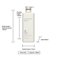 Bouteille de gel douche personnalisée de luxe de 500ml carré plat 800ml Bouteille de shampooing et de lotion pour soins capillaires bouteille à pompe de gel douche en plastique PET