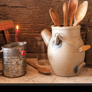 HMS nonne utensili da cucina 3 nero incorniciato stampa arte della parete per l'arredamento della cucina - Product Image 5