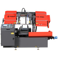 Scie à ruban horizontale automatique CNC VA-33NC, scie à ruban hydraulique 330x330mm pour la découpe de l'acier