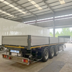 Semi-<span class=keywords><strong>remorque</strong></span> à ridelles BAIPING TRUCK, fabrication chinoise, haute qualité, 60 tonnes, 3 essieux, acier au carbone Q345, capacité de charge >30000 <span class=keywords><strong>kg</strong></span> - Product Image 3