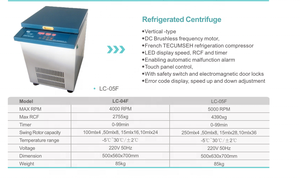 LOW Speed Refrigerated <strong>Centrifuge</strong> - Product Image 3