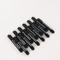 Marqueurs permanents étanches noirs étanches pour stylos marqueurs d'écriture de tableau blanc de Style sec de bureau d'école avec pointe de brosse oblique