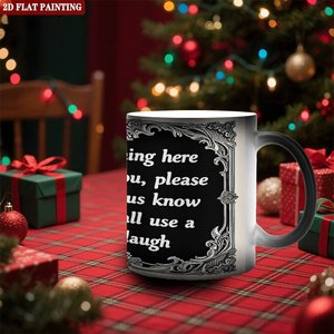 Frosted Black Ceramic 11oz Color Changing Mug Heat Sensitive Smart <b>Drinkware</b> - Product Image 2