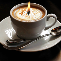 Nourriture décorative Forme d'art créatif Parfumé Latte Matcha Bougie Yourte Latte Verre à glace froide Tasse à café Bocaux à bougie avec couvercle