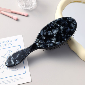 Peigne à cheveux en acétate de cellulose de qualité supérieure OEM ODM avec poils de sanglier naturels et coussin d'air flexible pour les soins capillaires quotidiens - Product Image 2