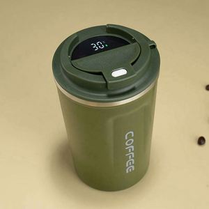 Coffee Stainless Steel Vacuum Tumbler With Temperature Display Travel Mug Minimalist Design 24H Insulation - Product Image 6