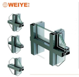 Profil de fabrication de murs rideaux en verre vitré série 120 en aluminium de l'usine de Foshan - Product Image 1