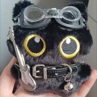 Jouet en peluche chat mignon et stylé, animaux en peluche doux, jouets de décoration de fête mignons et stylés, cadeau promotionnel pour festival de musique