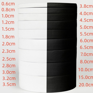 Bán buôn tùy chỉnh dệt kim ban nhạc đàn hồi 10mm-70mm trắng đen Polyester cho hàng may mặc giày cao su bọc 5cm chiều rộng 50 yards moq - Product Image 6