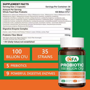 Private Label Probiotic Capsules with Dietary Supplements Support Digestive Function and Healthy Skin Capsules - Product Image 2