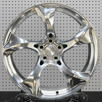 Velg Kustom Floating Rims 18 19 20 21 Inch 5 Spoke 6061 T6 Aluminium untuk Chevrolet Corvette Ukuran PCD ET CB Finishing CNC Machined