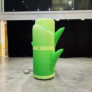 Bambou Gonflable Vert Lumineux avec Message de Bénédiction : Modèle de Plante Gonflable « Montant à Petit Pas » pour Panda - Product Image 2