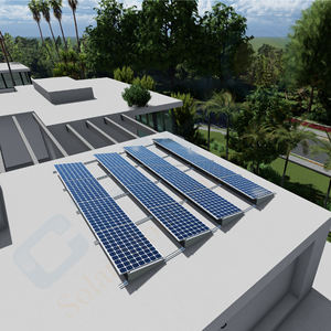 Sistema de Paneles Solares Fotovoltaicos para Techos Industriales Planos de Baja Pendiente, Estructura de Balasto Escalable para Almacenes y Fábricas - Product Image 1