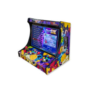 Caja de Arcade clásica 9800 en 1 Street Fighter Bartop, caja de Arcade con pantalla de 22 pulgadas, máquina de Arcade Retro Bartop que funciona con monedas