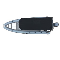 Bateau pneumatique commercial robuste de 8,5 mètres de long, modèle Rhib860, à coque en aluminium avec T-top, fabriqué par Oka/Helamon