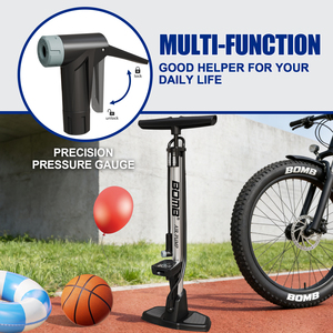 BOMO Bomba de Aire Digital para Bicicleta con Pantalla LED, 160 PSI, Medidor de Presión en PSI, BAR, KPA, para Bicicletas de Montaña, Carretera y Automóviles - Product Image 6
