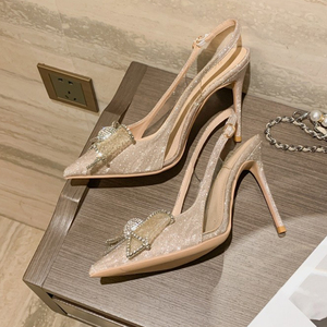 6CM&8CM&10CM Elegant Sexy <b>Closed</b> Pointed <b>Toe</b> Slingback Wedding Pumps Sexy 2025 Trendy Women's <b>Heels</b> - Product Image 3