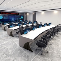 Console de surveillance et poste de travail en acier laminé à froid de 600 mm de large, durable, moderne et écologique, pour hôpitaux, centres commerciaux et supermarchés