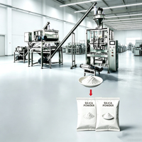 Machine d'emballage automatique pour poudre, café instantané en sachet stick rapide, ciment, avec fonctions de lavage et scellage du papier et de remplissage par vis doseuse