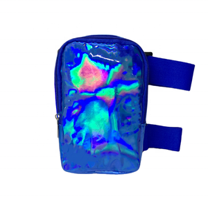 시작 50pcs 홀로그램 허벅지 다리 가방 9 "내구성 스포츠 블루 폰 허벅지 가방 카니발을위한 맞춤형 로고 드롭 다리 가방 - Product Image 2