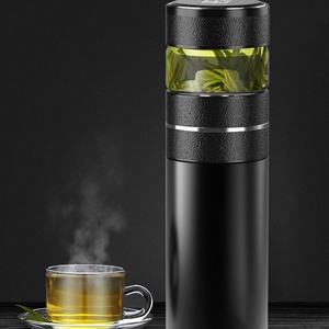 Smart Insulated Vacuum Water Bottle LED Display Tea Infuser 500ml Capacity 12-24hrs Thermal Insulation Stainless Steel <b>Flask</b> - Product Image 1