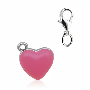 Connettore per Gioielli Fai da Te a Cuore Charm Mm12x14 in Metallo e Acrilico, Copri Perline e Componenti Placcati da 12mm - Product Image 2