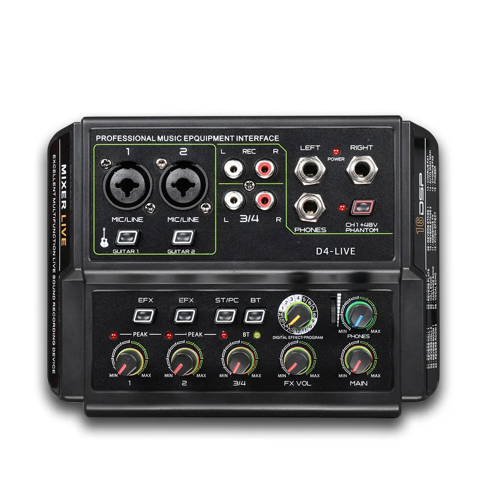 Panvotech стойки D-4 профессиональный многофункциональный интерфейс USB внешний Аудио Звуковая карта для записи и прямой трансляции