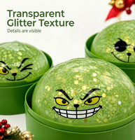 Jouet Squishy Grinch Vert en TPR, Boîte Mystère Thème Noël, Cadeau Anti-Stress et Décompression Émotionnelle – Unisexe, Tous Âges