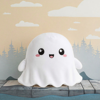 Oreiller en peluche en coton personnalisé OEM en forme de fantôme, coussin de sommeil doux en forme d'animal en peluche, unisexe, couleur personnalisée, certifié sûr, avec votre logo