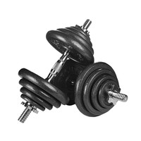 VIGFIT Offre Spéciale 20kg peinture noire équipement de gymnastique ensemble d'haltères réglables