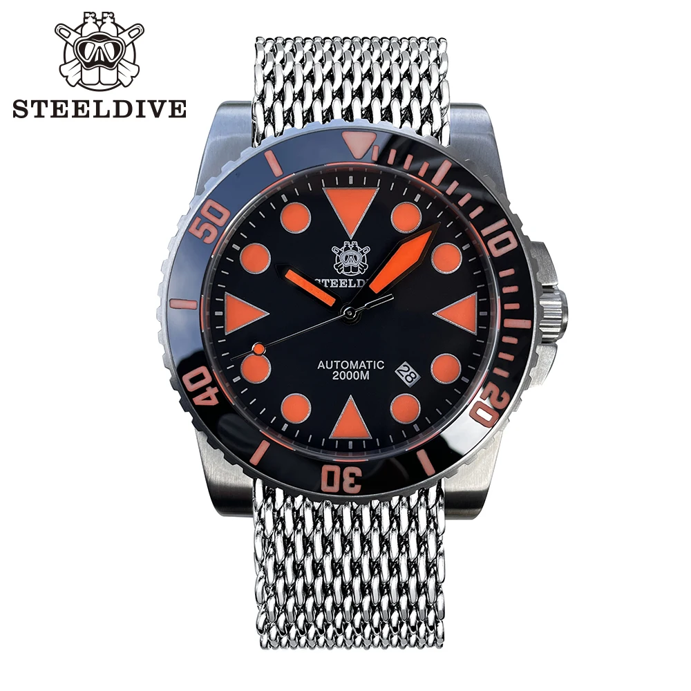 STEELDIVE SD1987 46.5mm Men's Dive Watch - 2000M Waterproof