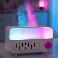 Diffuseur d'arômes à bruit blanc A14 avec minuterie de 5 heures, éclairage à deux niveaux, capacité de 150 ml d'eau, humidificateur rechargeable pour hôtel et maison