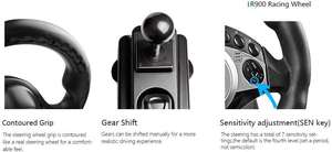 Volant de jeu rétro P4 P3 Switch X-box PC Work STEAM avec vibration Volant de course pour ordinateur - Product Image 5