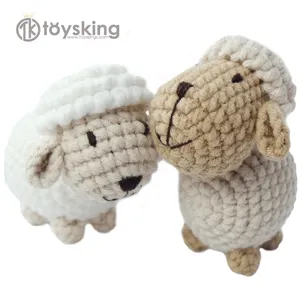 TK 손 Crsft 동물 양 크로 셰 뜨개질 원사 뜨개질 부드러운 박제 Amigurumi 장난감 아기 맞춤형 또는 도매