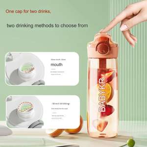 2024 OEM/ODM gran capacidad 600ml botella de agua sin BPA una llave tapa abierta a prueba de fugas taza de deportes al aire libre - Product Image 5