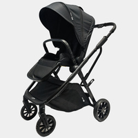 Poussette bébé 2-en-1 en lin de luxe avec cadre en acier inoxydable, portable pour enfants - Modèle neuf fabriqué en Chine