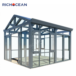 Véranda moderne préfabriquée en aluminium isolé RICHOCEAN avec portes coulissantes pour extension de jardin ou de cour - Product Image 2