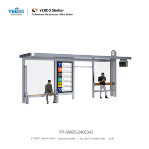 Ngoài trời xe buýt dừng LED hiển thị thông minh Cấu trúc thép không gỉ xe buýt dừng nơi trú ẩn với tấm pin mặt trời thông minh xe buýt dừng - Product Image 2