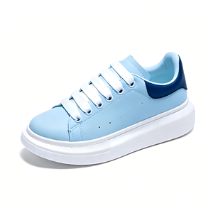 <span class=keywords><strong>Zapatillas</strong></span> Deportivas de Plataforma para <span class=keywords><strong>Mujer</strong></span>, Suela Gruesa, Transpirables, de Cuero, Tallas 35-40, para Uso Diario, <span class=keywords><strong>Blancas</strong></span>, de Caña Baja - Product Image 5